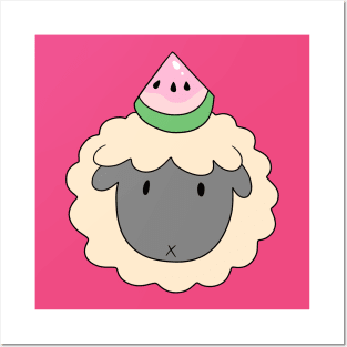 Watermelon Sheep Face Posters and Art